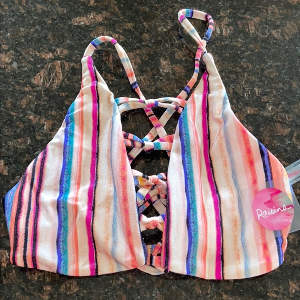 NWOT Raisins High Neck Bikini Top